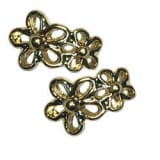 3D Цветы Ожерелье, золото (2 шт.)